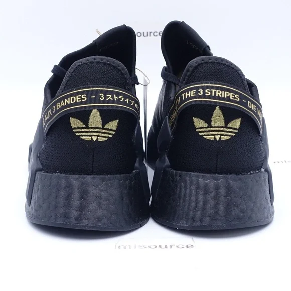NEW adidas Originals NMD_R1 V2 Sneakers HP3251 Core Black/Gold - Picture 6 of 8